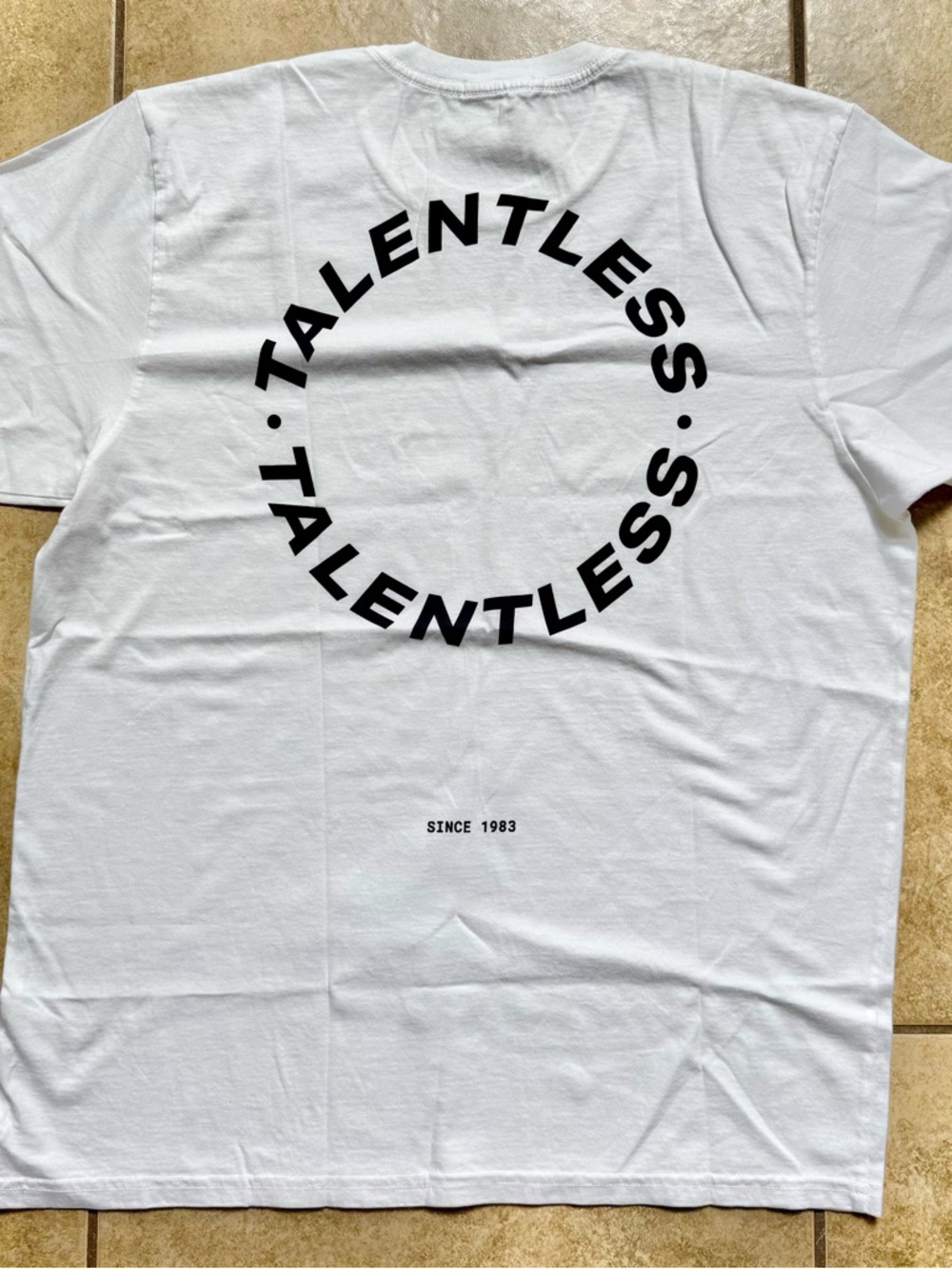 Talentless White Circle Logo Shirt Size XL High Quality Tee New FAST SHIPPING